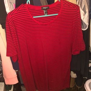 Forever 21 Red Striped T-Shirt